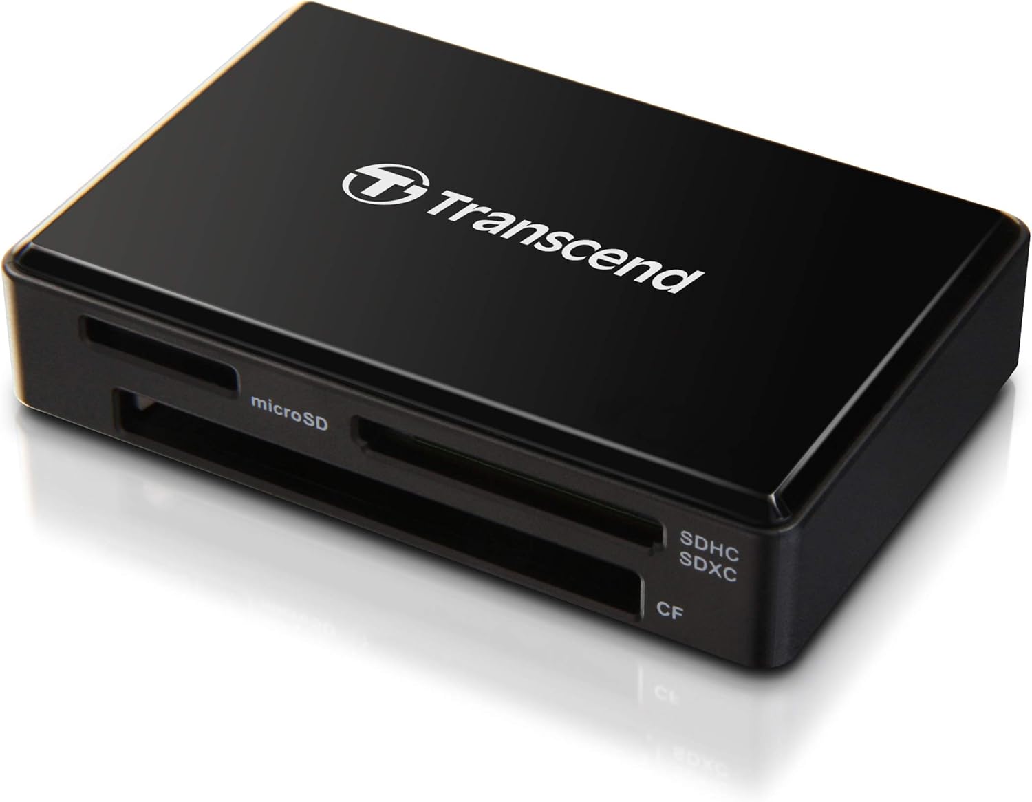 Transcend RDF8 Multi-Function Card Reader with SD, MicroSD and CompactFlash USB 3.1 Gen 1 Slots, Black - TS-RDF8K2