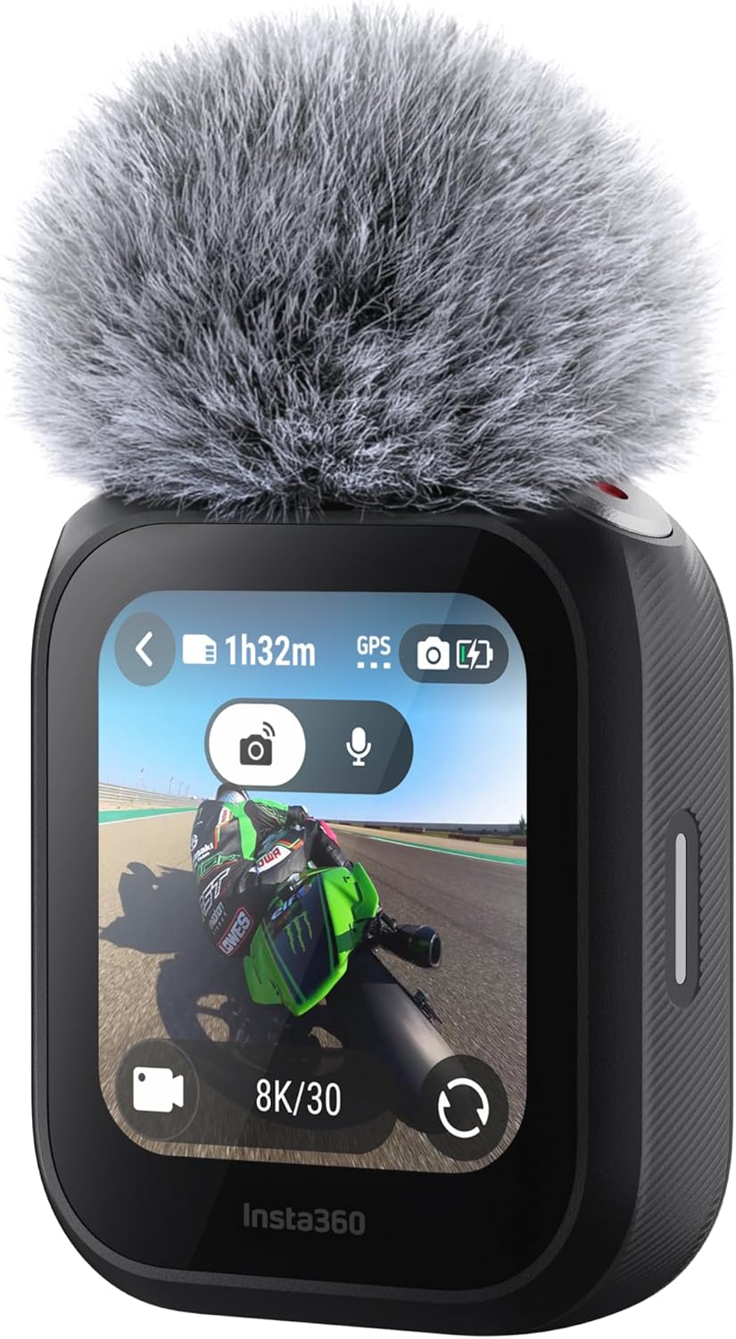 Insta360 GPS remote control with preview and built-in microphone