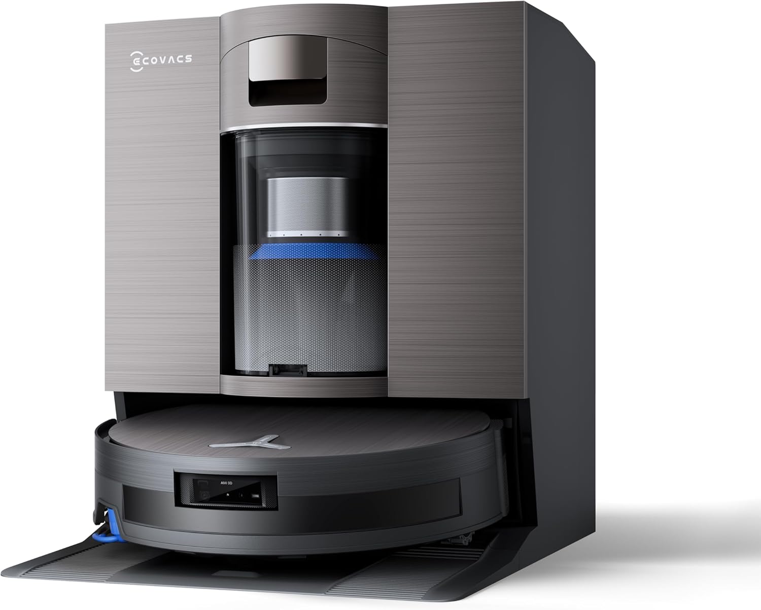 ECOVACS X11 Omni Cyclone Robot Vacuum Cleaner, Robot Vacuum Cleaner with Blast and Power 19500 Pa, Ultra-Fast PowerBoost, OZMO Roller 2.0, Max Ascension 4 cm, PureCyclone 2.0 Auto-Empty