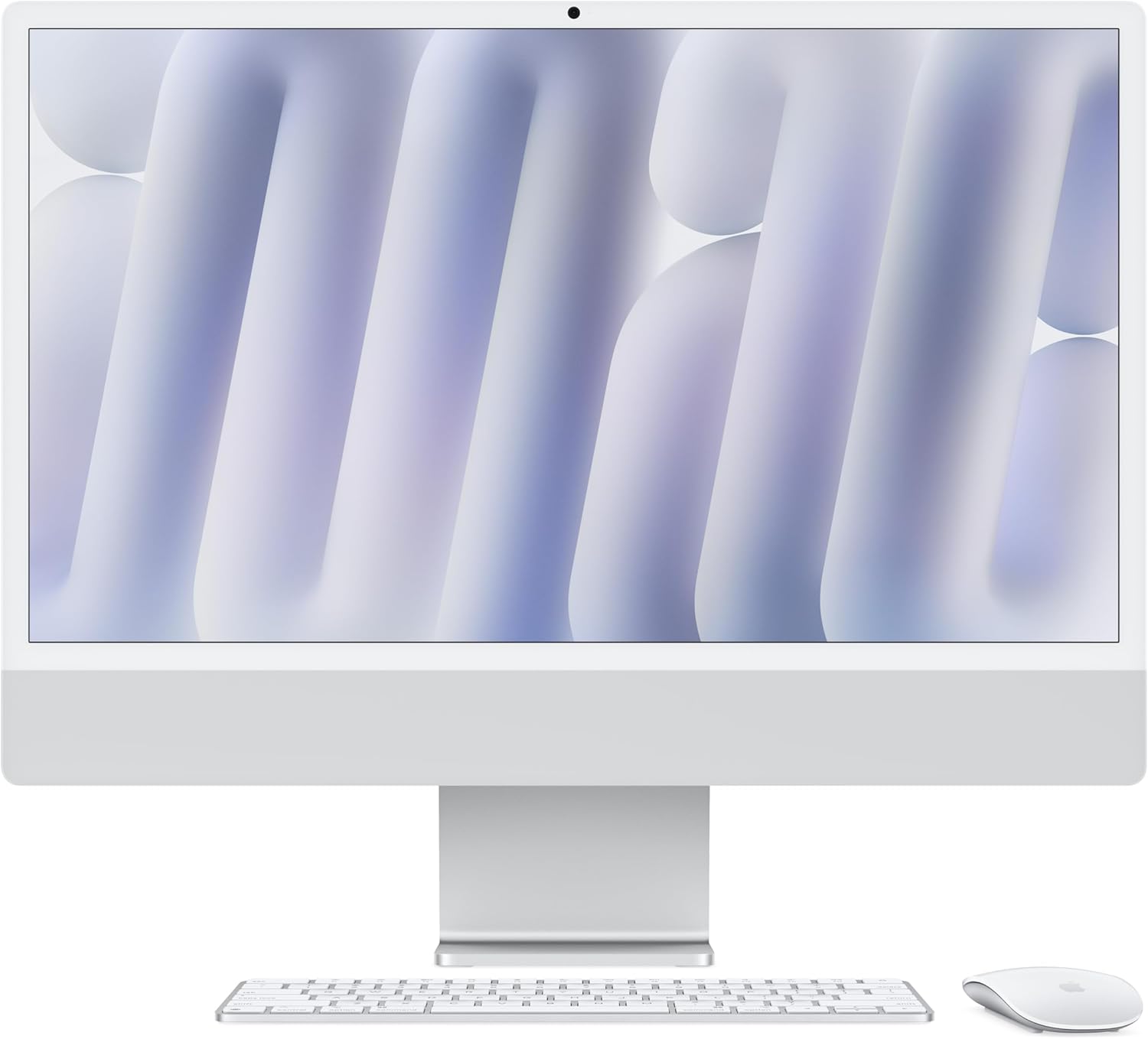 Apple iMac All-in-One Desktop Computer with M4 Chip, 8-Core CPU and 8-Core GPU: Designed for Apple Intelligence, 24" Retina Display, 16GB Unified Memory, 256GB SSD Storage; Silver
