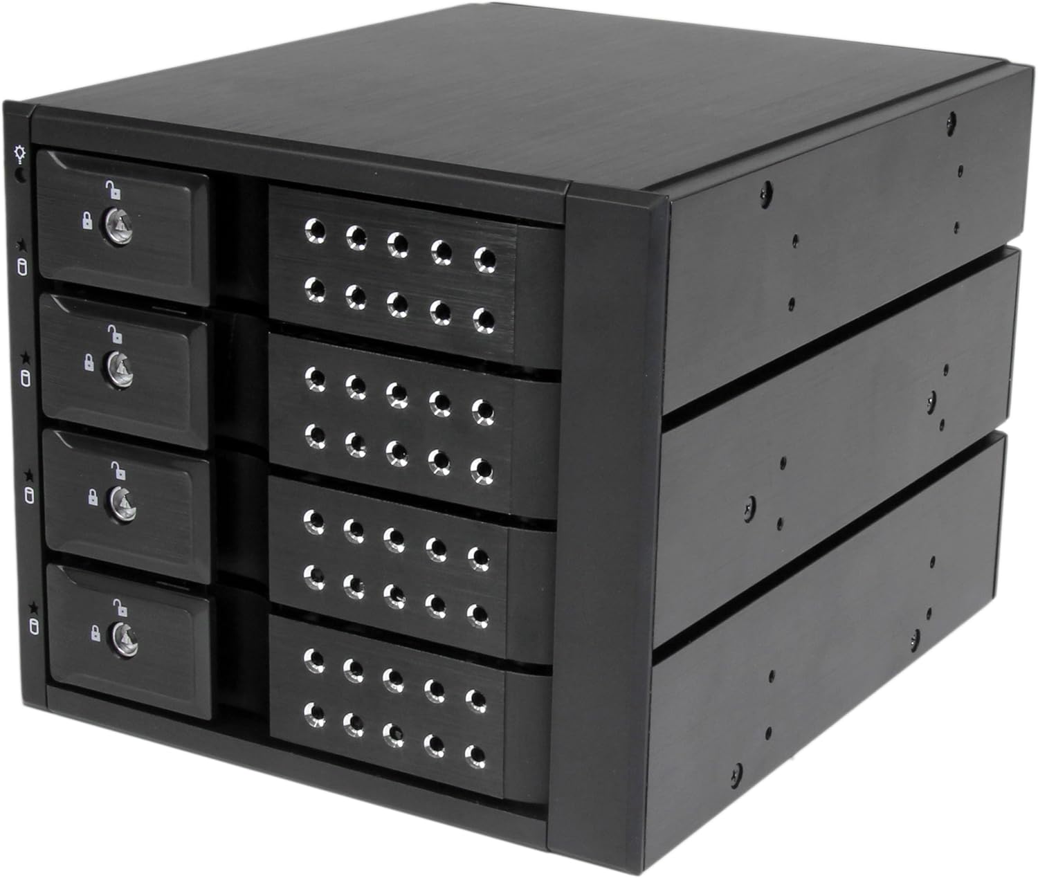 StarTech.com Removable Rack/Backplane without Drawer for 4x HDD SAS II/SATA III 6Gb/s 3.5" with Hot Swap - Aluminium (HSB4SATSASBA)