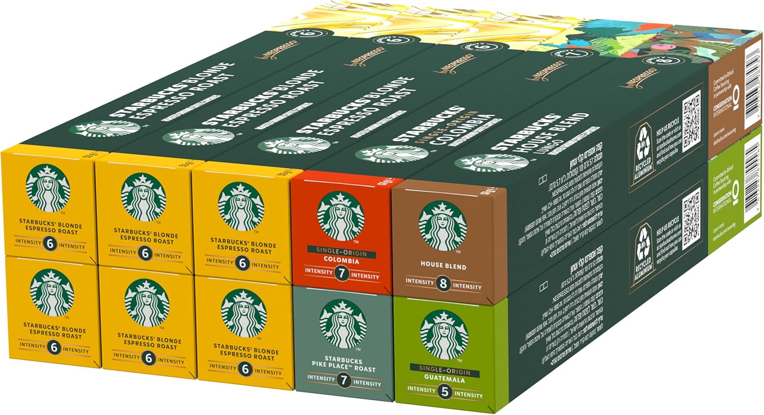 STARBUCKS Coffee Shop Classics - STARBUCKS Blonde Espresso Roast Pack by Nespresso, Coffee Capsules 10 x 10 (100 Capsules) - Amazon Exclusive