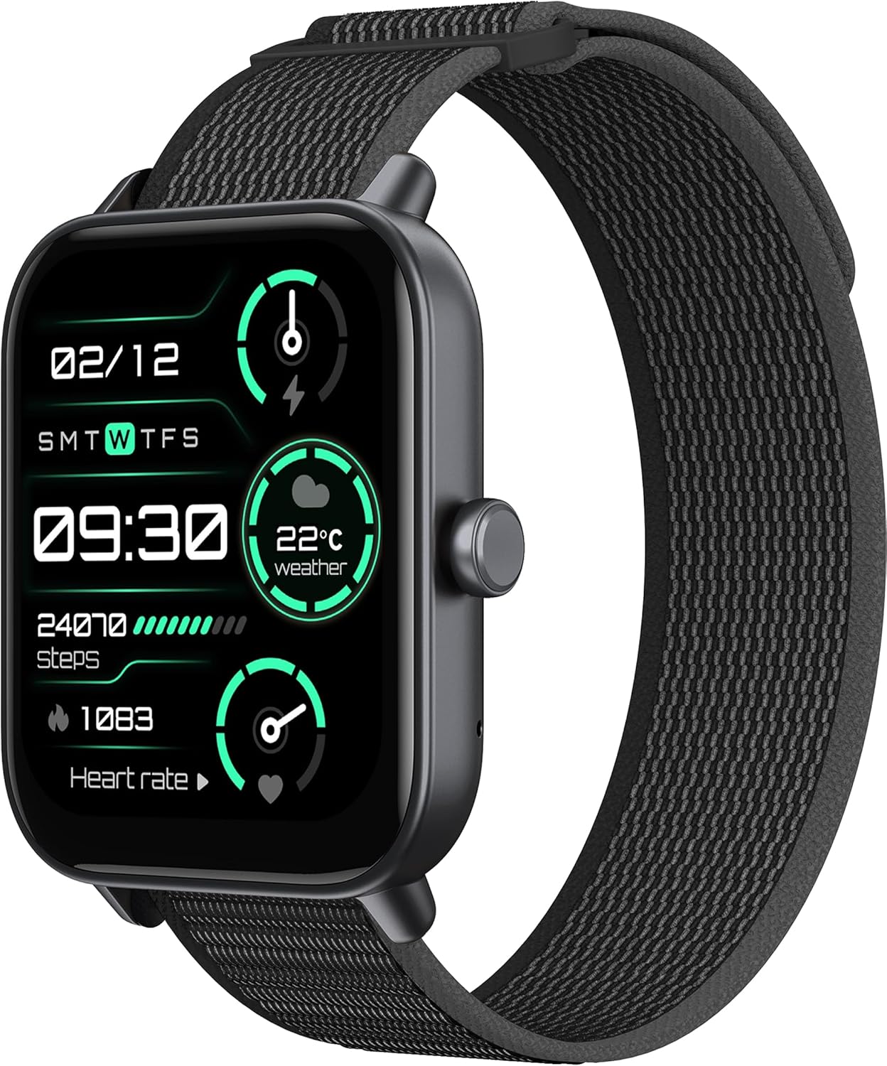 TOOBUR Men/Women Smart Watch with Alexa and Pedometer, 1.8 Inch Smartwatch with 100 Sports, Call and Heart Rate Monitor, IP68 Waterproof for Swimming, Compatible with iOS and Android