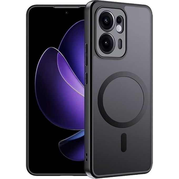 product_image_name-Case-Coque transparente Magsafe pour OPPO Reno 14F 4G/5G Noir-1