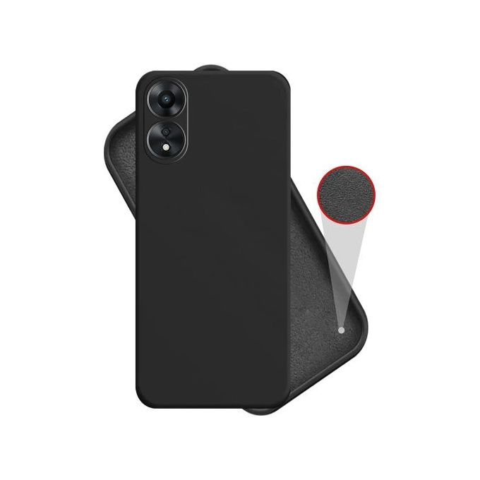 product_image_name-Case-Pochette Silicone liquid pour oppo A18 Noir-1