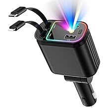 Chargeur rapide 4 en 1 pour voiture avec étoiles étoilées