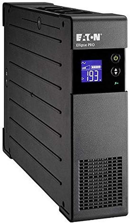 Eaton Ellipse Pro 1600 FR - Line Interactive UPS - Power 1600VA (8 French Sockets) - Voltage Regulation (AVR) - UPS with Display and USB Interface (USB Cable Included) - Black (ELP1600FR)
