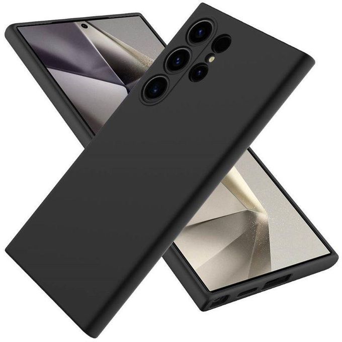 Pochette silicone liquide pour Samsung S23 Ultra 5G Noir