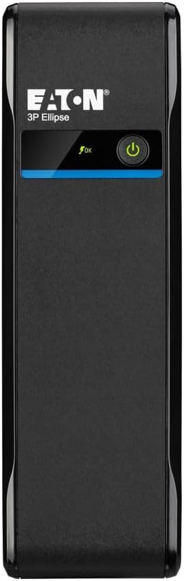 Eaton Ellipse Series - 3P700F - 700VA/420W Inverter, 4 FR Sockets, Battery Protection + Surge, Compact Silent Design, Lightning Protection, Black (B0F9YRH8BK)