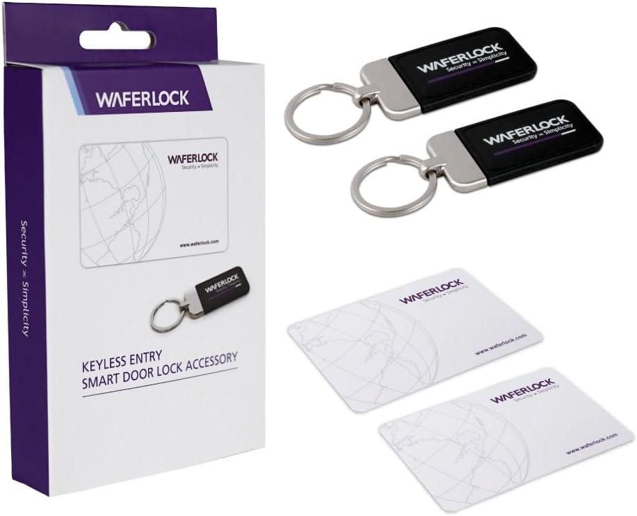 C760 Compatible RFID Badge Set - Euro Cylinder Accessories - 2 Keyrings + 2 Cards - 13.56 MHz MIFARE