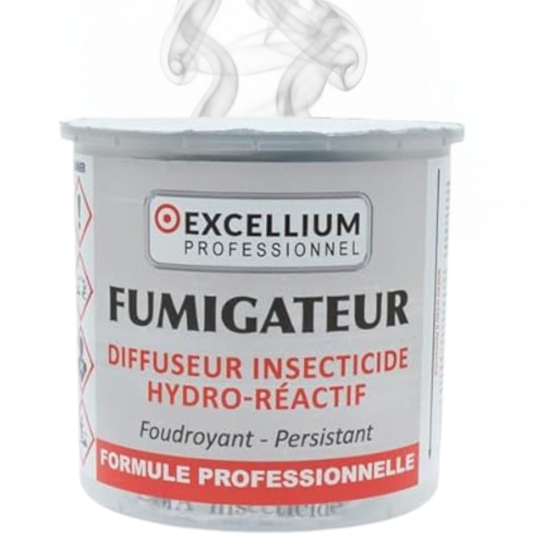 EXCELLIUM PROFESSIONNEL Hydro-Reactive Insecticide Fumigator 10 g | Anti Mosquito Bugs | 25-50 m²