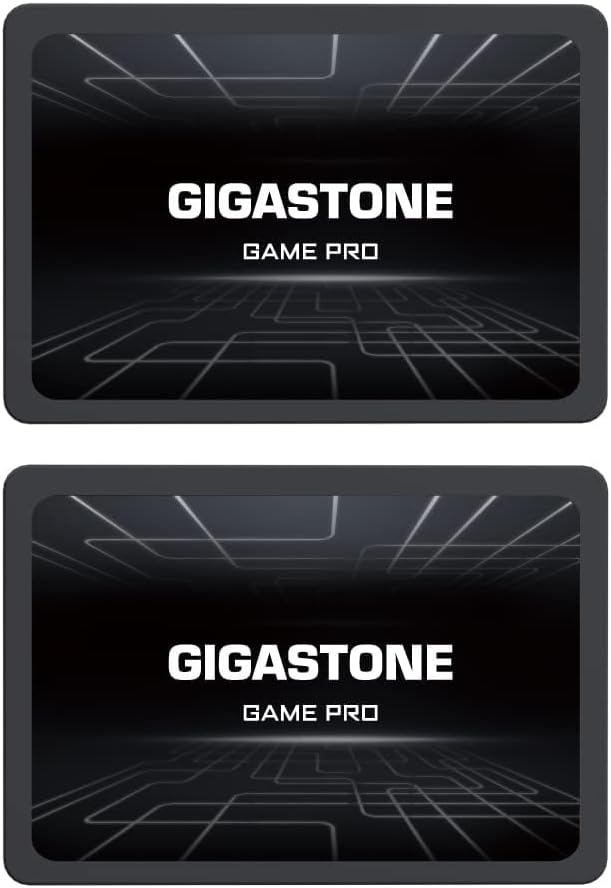 Gigastone 1TB Internal SSD SATA (2 Pack) 2.5" SATA III Interface 3D NAND Hard Drive SSD Game Disk Compatible with Laptops and Desktops 2.5 Inch 530MB/s SLC Cache