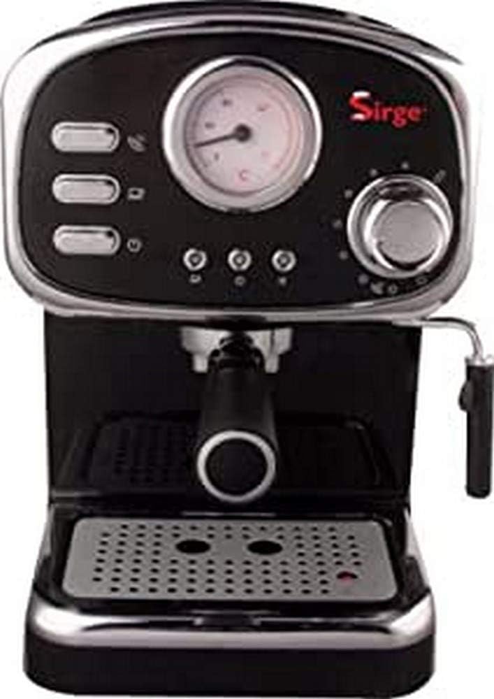 Sirge Retro Design Espresso and Cappuccino Machine - 1100W - 3 Filters - Pump 15 bar [Made in Italy] - Removable Water Tank 1.2 L