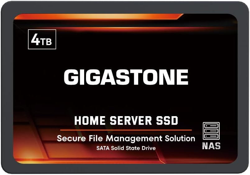 Gigastone Server SSD 4TB NAS SSD Cache 24/7 High Endurance Business Secure Personal Cloud Creative Professional Network Attached Storage Raid 2.5" SATA Internal Hard Drives SSD