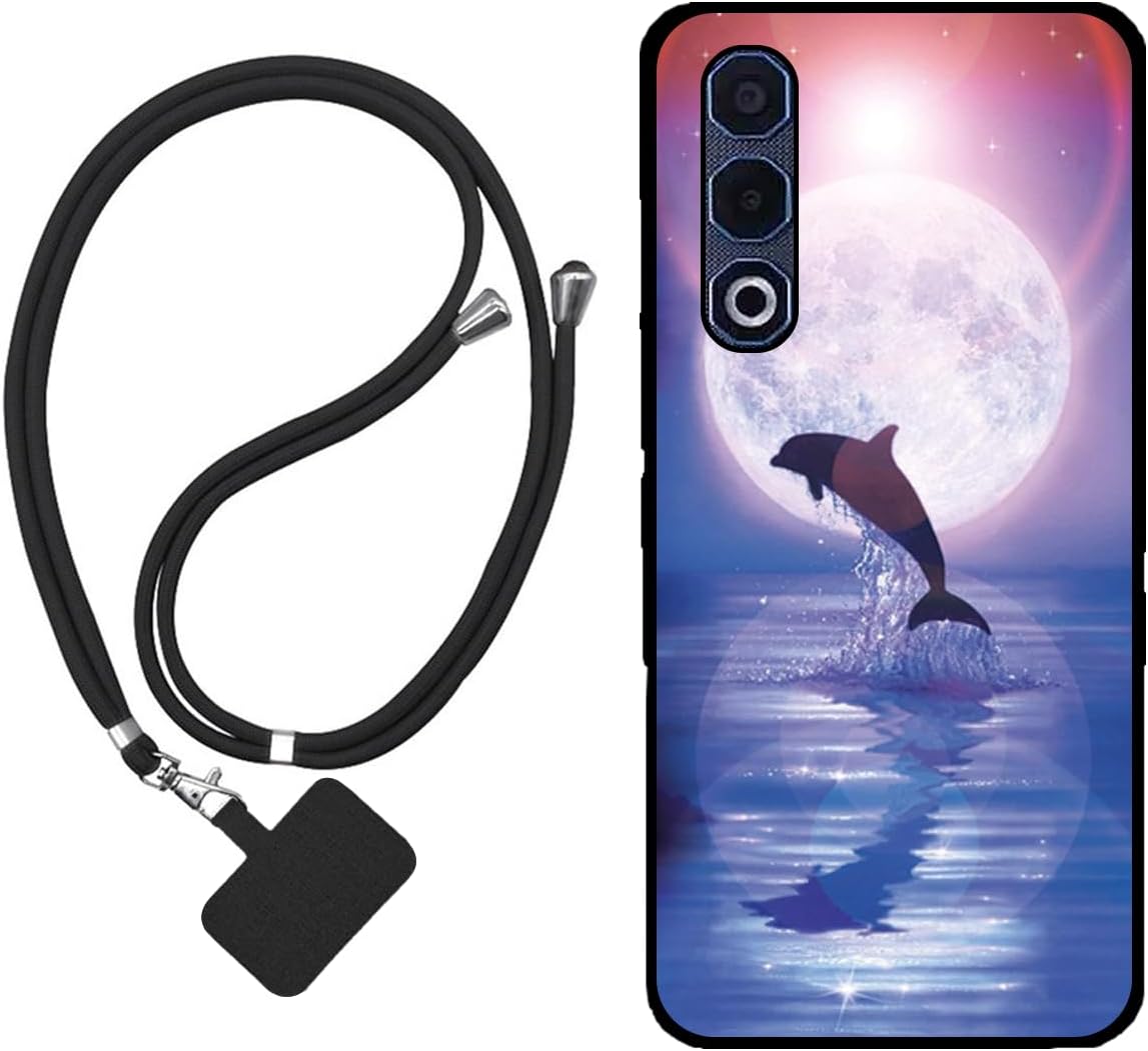 Sunrive Case Compatible with Nubia Neo 3 GT 5G, TPU Protective Matte Back Cover Cute Pattern Case (Cat Bubbles) + 1 x Universal Wrist Strap