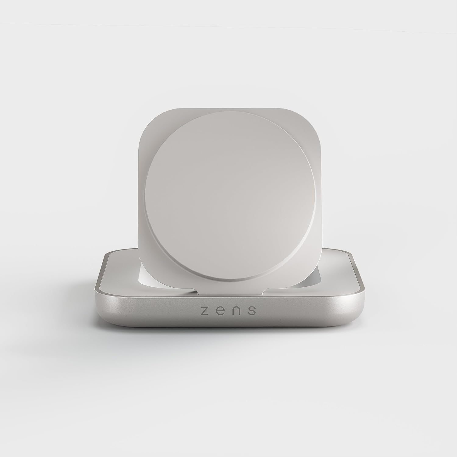 Zens Magnetic Nightstand Wireless Charger (2026), 15W Wireless Charger Compatible with MagSafe and Qi2 for iPhone/AirPods, 20W AC Adapter (EU/UK/US) and Built-in 1.5m Cable, White