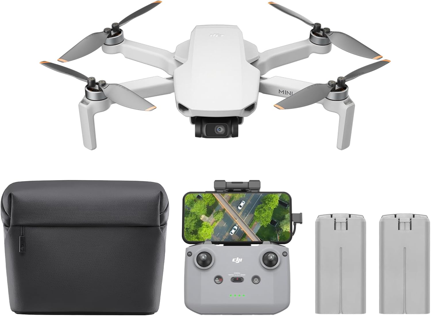 Bundle Drones Camera Mini 4K, Camera Drone 4K UHD for Adults, < 249g, Stabilization of the 3-Axis Carriage, Video Transmission over 10 km, Two Batteries for a Max Flight Time of 62 min
