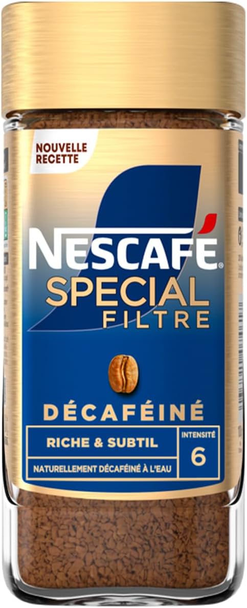 NESCAFE Special Decaffeinated Filter - Instant Soluble Coffee - Intensity 7 - Arabica & Robusta Beans - 200g Bottle