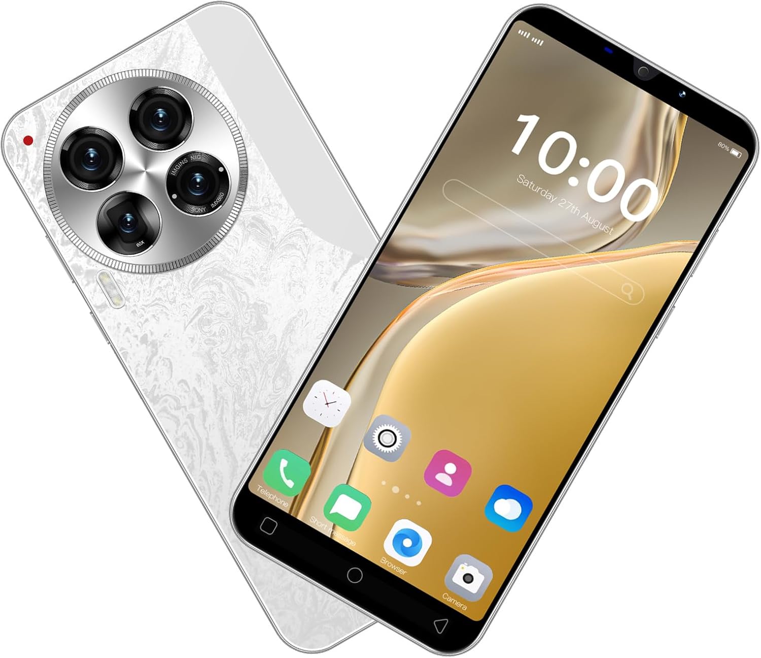 McMgc Camon30premier Mobile Phone, 5.0 Inch IPS Screen, 16GB ROM 128GB Expandable, Android 9.0, Dual SIM Dual Camera 3G Phone Cheap (Camon30premier-White)