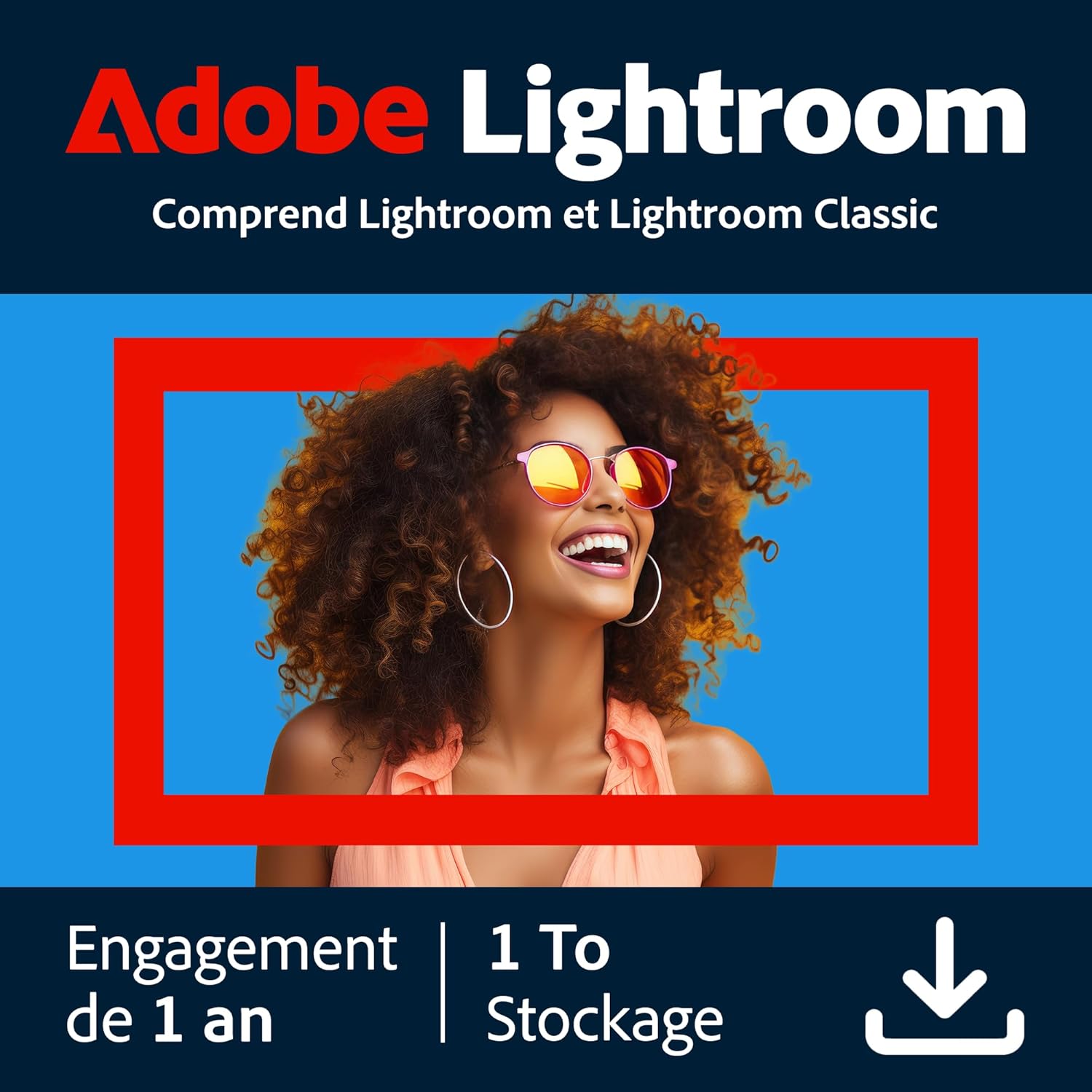 Adobe Lightroom incl. Lightroom Classic 1 TO | fonctionnalités IA | 1 an |PC/Mac |Téléchargement