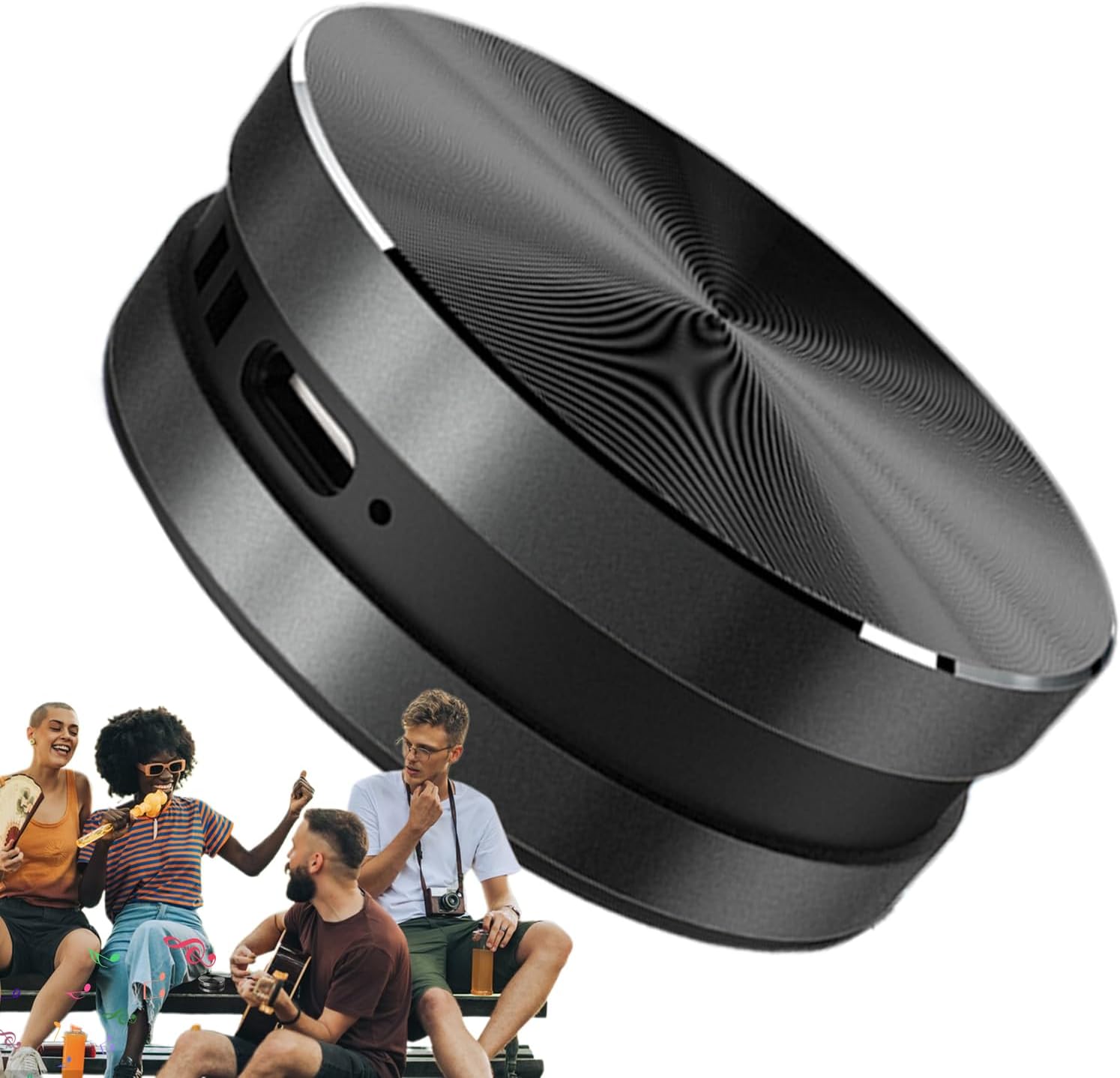Wireless Bone Conduction Speaker | Wireless Resonance Speaker with Stereo Bass | Bathroom Music Player with Suction Cup Unisex