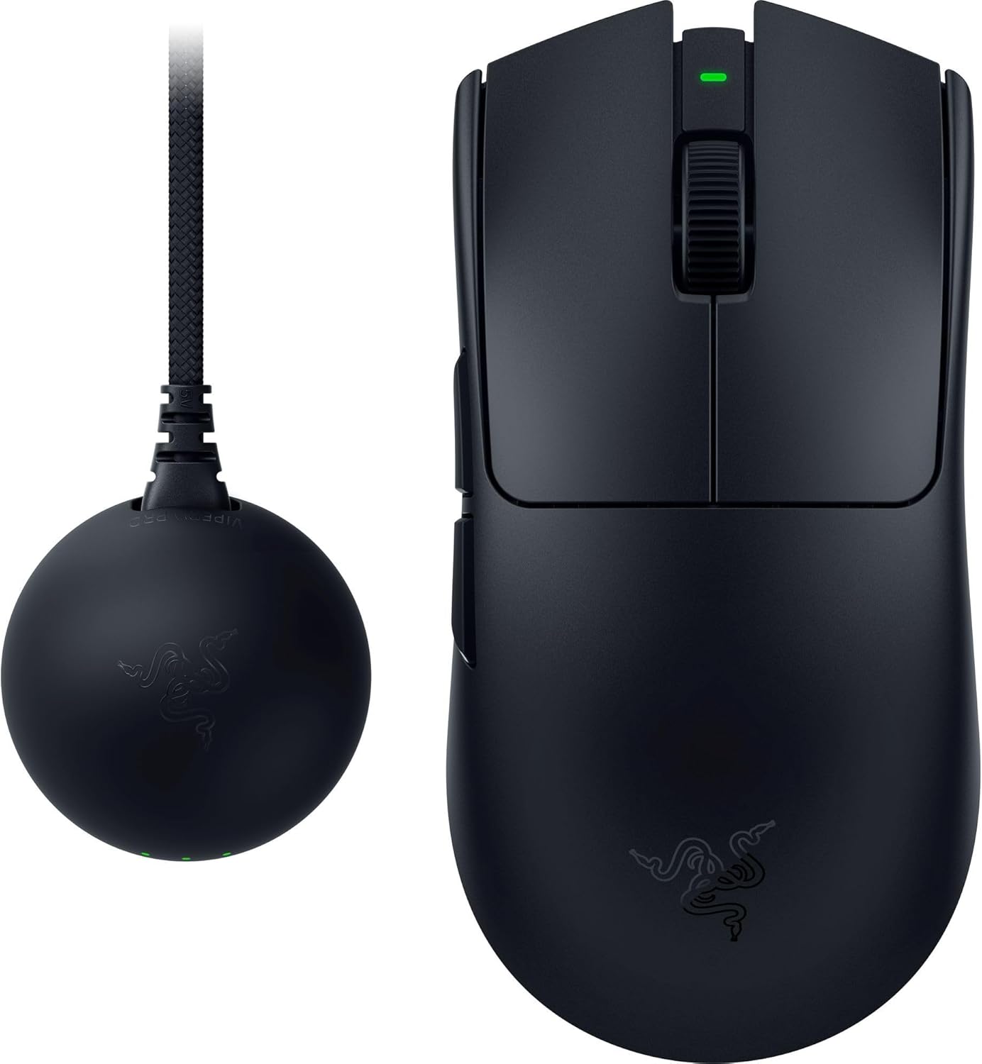 Razer Viper V4 Pro - Souris Gaming Esport sans Fil symétrique - Ultra légère 49 g - HyperSpeed Gen-2 avec fréquence de 8 KHz - Capteur Focus Pro 50K - Molette Optique - PC/Mac | Noir