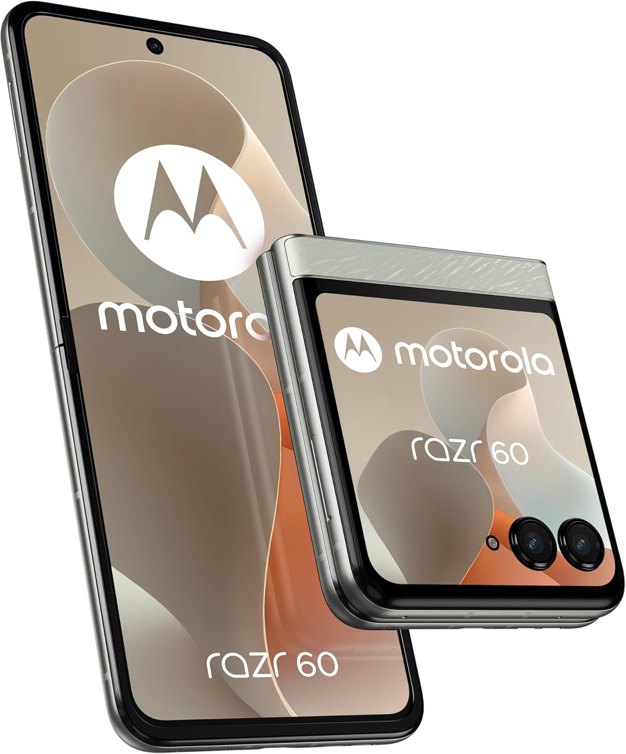 Motorola Razr 60 8, 256 GB, Unlocked Smartphone, Internal: 6.9 inches, External 3.6 inches, 50 MP Camera with AI, 4500 mAh Battery, Lightest Sky (White) Protective Case and USB C Cable Included