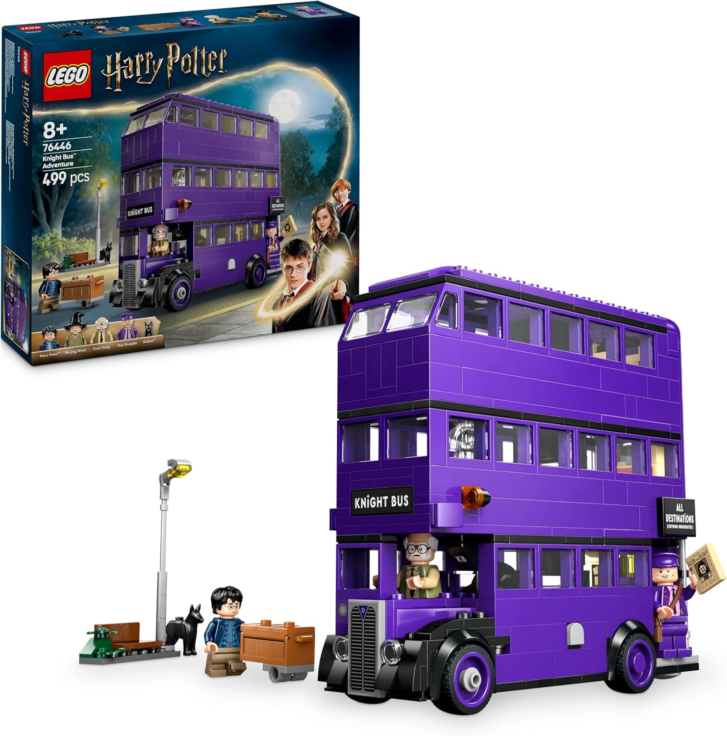 LEGO Harry Potter Magicobus Adventure Toy for Wizards with 5 Collector's Minifigures & Accessories Including Magic Wands - Prisoner of Azkaban Gift for Girl or Boy 8 Years 76446