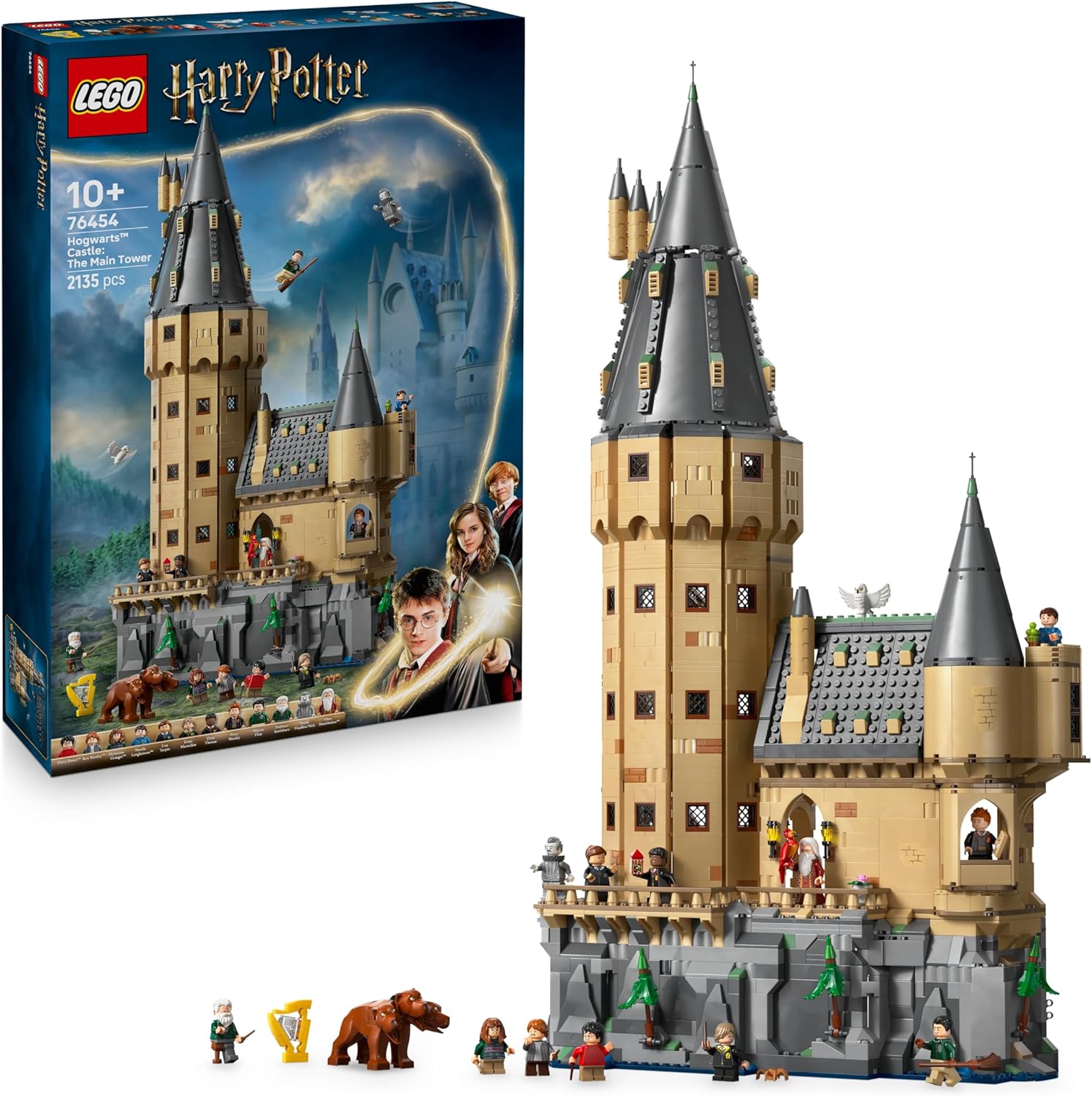 LEGO Harry Potter Hogwarts Castle: The Main Tower - Interactive Game with Modular Key Rooms Flying & Chess - 12 Minifigures - Gift for Boys or Girls from 10 Years or Adult 76454