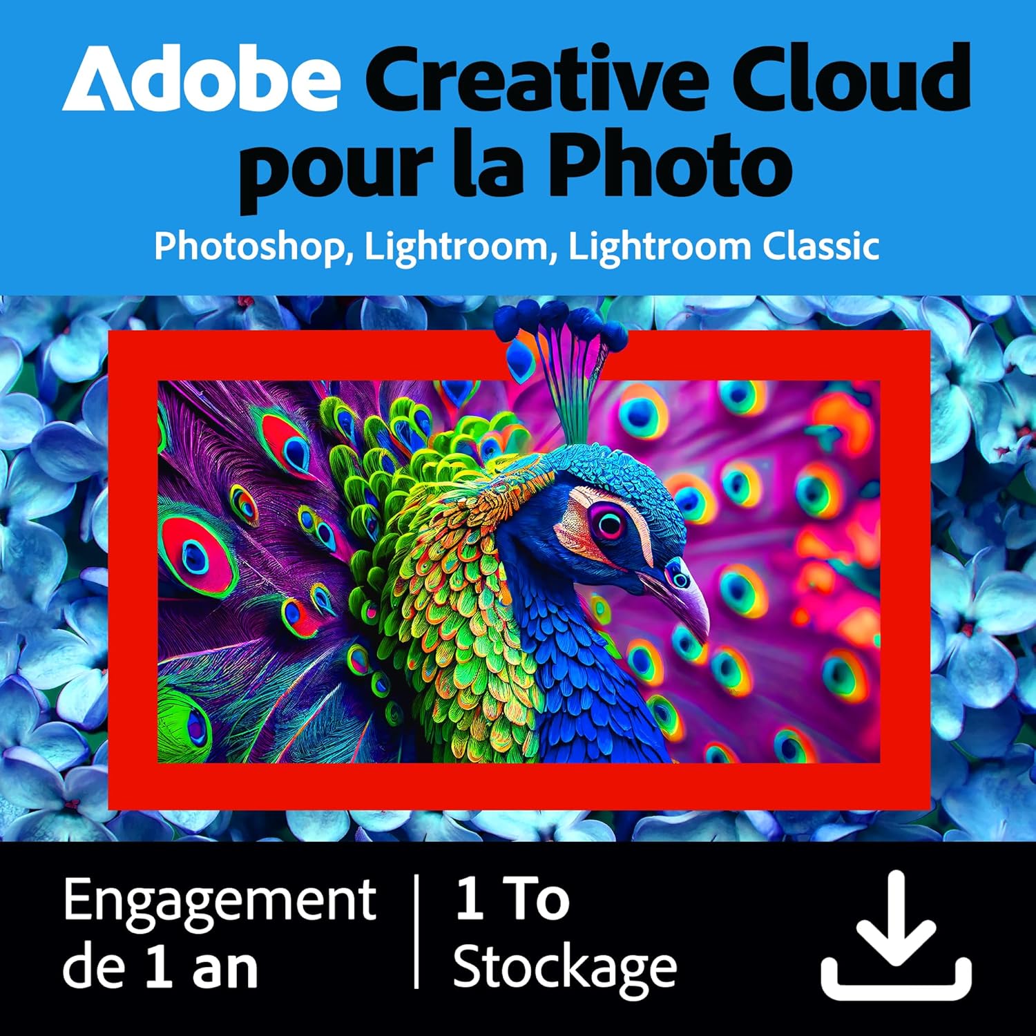 Adobe Creative Cloud 1TB:Photoshop&Lightroom | 1 an | PC/Mac | Téléchargement