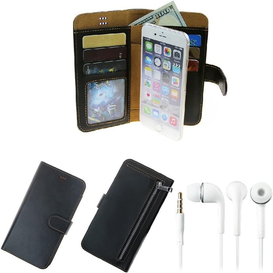 K-S-Trade Compatible avec OnePlus 9 Housse De Protection Sacoche Couvervle Étui Sac Wallet Cas 360° Smartphone 'Smile' + ÉCOUTEURS BookStyle Flipstyle 1x