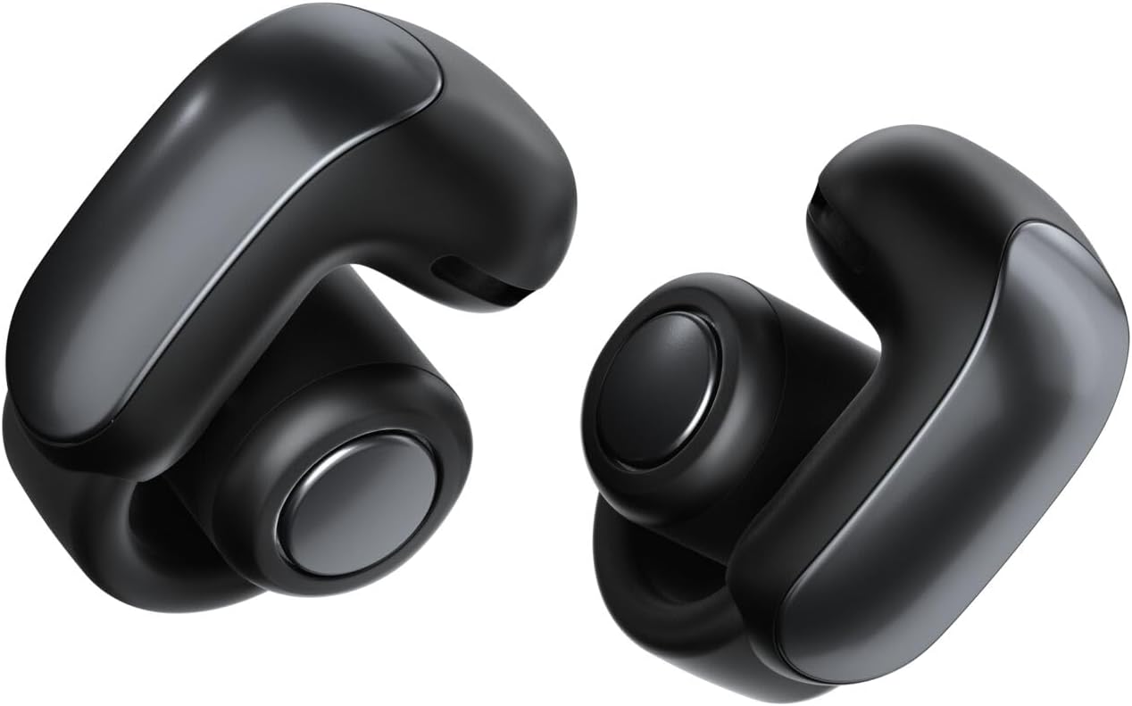 Bose Ultra Open Earbuds, Open Ear Headphones with OpenAudio Technology, Wireless Open Stereo Earbuds, Up to 48 Hours of Battery Life, Black
