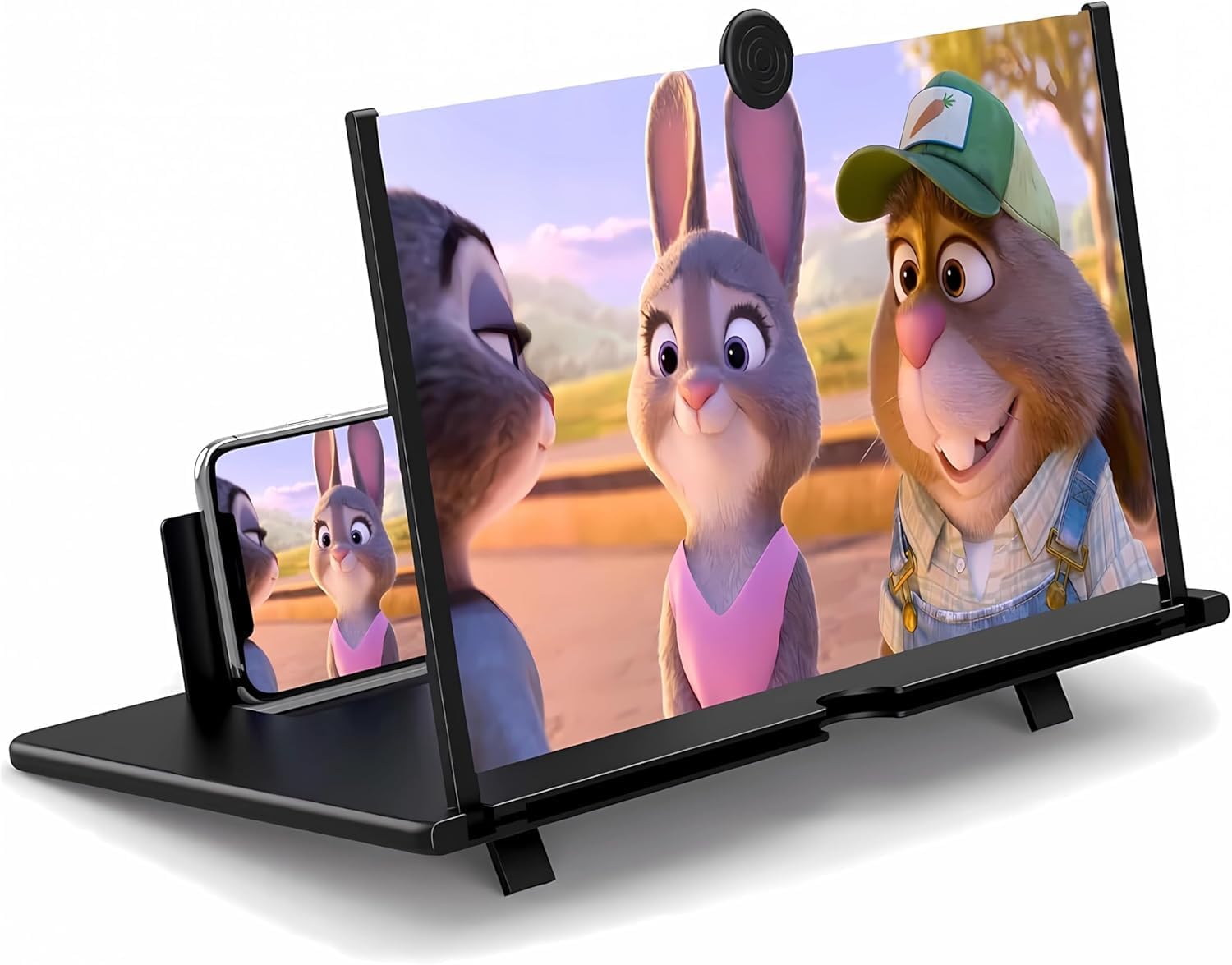 16 Inch Magnifying Phone Screen, 3D HD Magnifier for Phone, Portable Phone Amplifier, Suitable for Watching Videos on All Smartphones