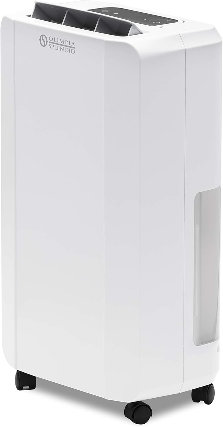 Olimpia Splendid, Aquaria Slim 14 P, Deumidificatore Portatile, Slim Design, Capacità 14 L/24h, Ideal for Ambienti fino a 65 m³, Trattamento dell'Aria, Tanica 2 l Estraibile, Timer 24 hours
