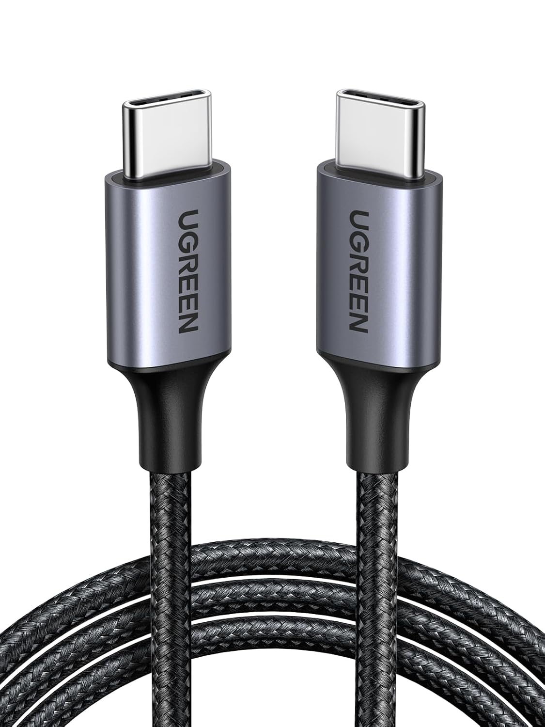 UGREEN USB C to USB C PD Fast Charge 60W Nylon Braided Cable Compatible with iPhone 17 Pro Max Air 16 Galaxy S26 S25 Plus Ultra S23 A05S A35 A55 Redmi iPad Pro Air MacBook (2M)