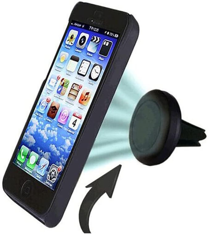 K-S-Trade Support Voiture pour ZTE Blade A53+ Compatible avec ZTE Blade A53+ Détenteur Universal Smartphone Holder Support De Téléphone Grille De Ventilation Voiture Magnétique Titulaire 1x Noir -