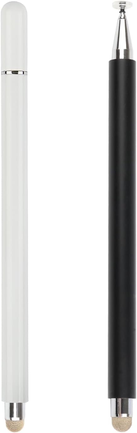 2 Pack Stylus Pen for Touchscreen Tablets and Smartphones, 2 in 1 Universal Touchscreen Pens High Precision and Sensitivity Compatible with iPad Pro Mini Air Samsung Lenovo Microsoft Blackview