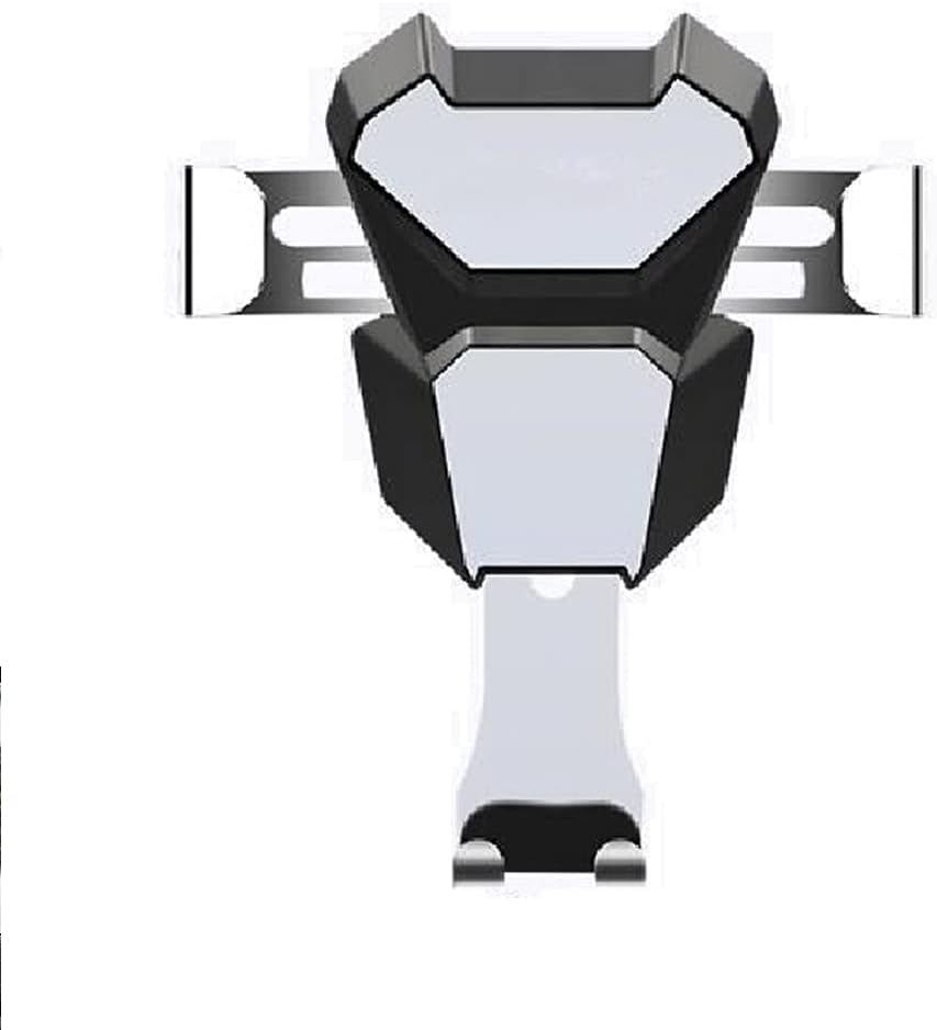 K-S-Trade Support Voiture pour ZTE Blade A53 Pro Compatible avec ZTE Blade A53 Pro Montage évent Grille Ventilation Noir-Argent Voiture Véhicule Moteur Titulaire Support De Smartphone Air-Vent