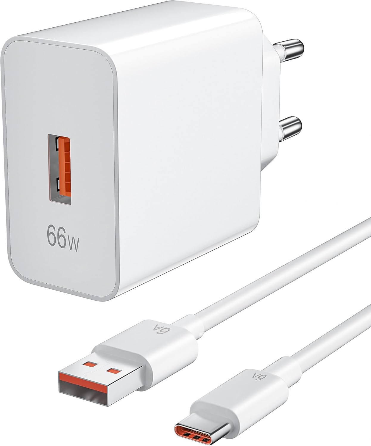ACOCOBUY 66W Fast Charger and 6A USB C Cable 1m for Honor 600 400 Lite | Quick Charge Mains Chargers for Honor 200 Smart Magic 6 7 8 Lite 6Pro V5 V3 X6b X6c X7b X8d X9c X9d Pad 10 X9 X9a X8a