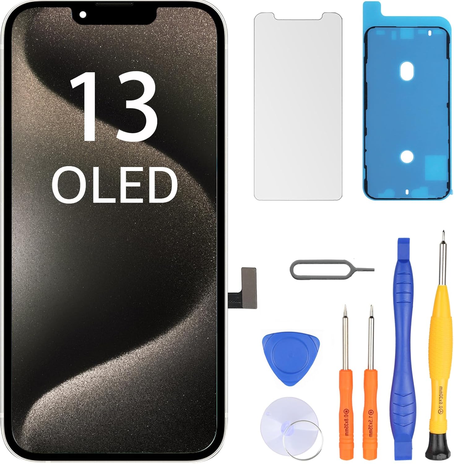 LL TRADER OLED Screen for iPhone 13 6.1 Inch Replacement Screen FHD Touch Screen 3D Touch Digitizer Frame Mounting and Repair Kits 2026