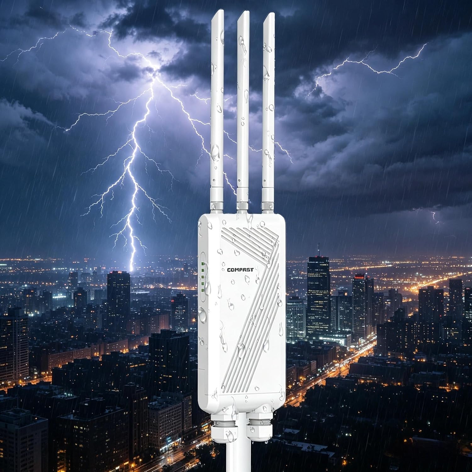 Outdoor WiFi Repeater BE3600Mbps, WiFi 7 Outdoor Dual-Band Access Point
